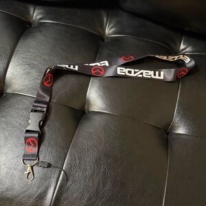 Mazda Black and Red Lanyard